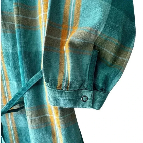 PATAGONIA | NWOT | SETTLERS DRESS ORGANIC COTTON PLAID BELTED | SIZE: 2 - Picture 5 of 12